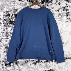 BMW‎ Logo Stitch Print Sweatshirt Mens Size Extra Large Blue Long Sleeve Cotton